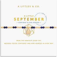 A Littles & Co Birthstone A Little Bracelet in Gold-Tone Plating