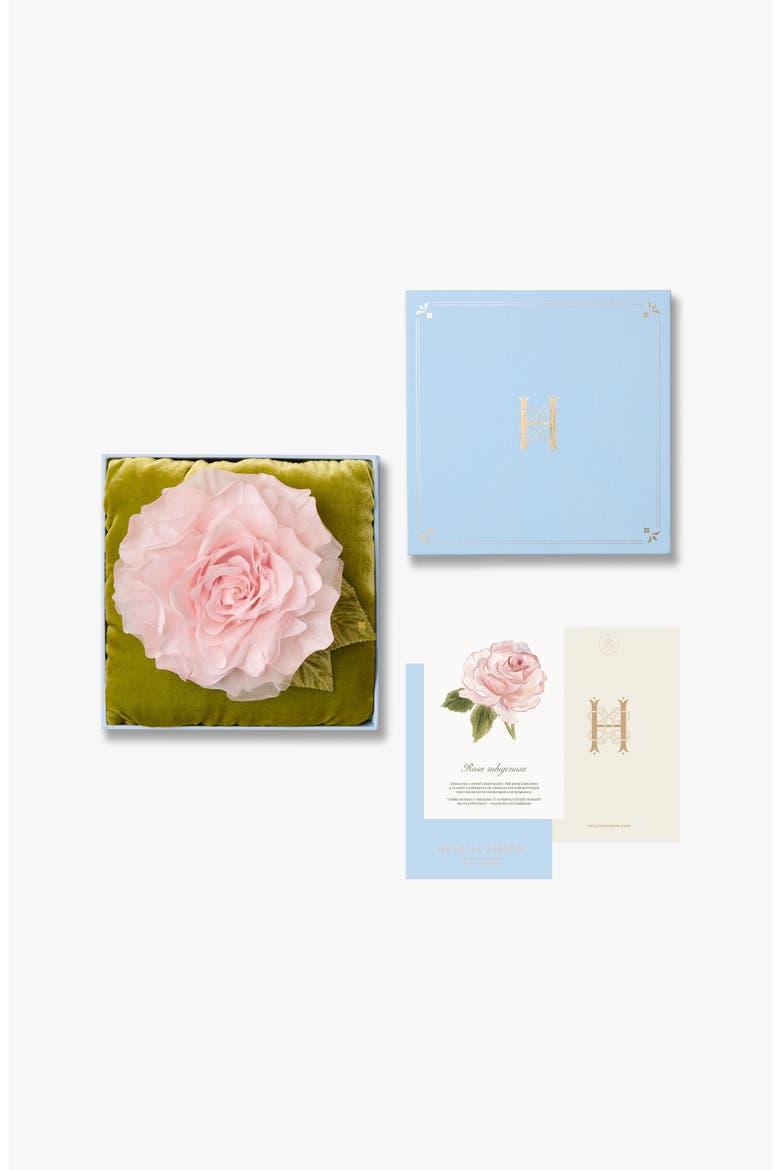 The Large Pale Pink Rose Floral Brooch, Alternate, color, Pale Pink