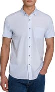 W.R.K Circle Geo Reworked Short Sleeve Button-Down Shirt