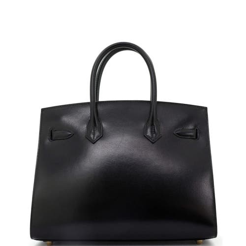 Pre-owned Hermes  Hermes Birkin Sellier Bag Black Box Calf With Gold Hardware 30 In Black