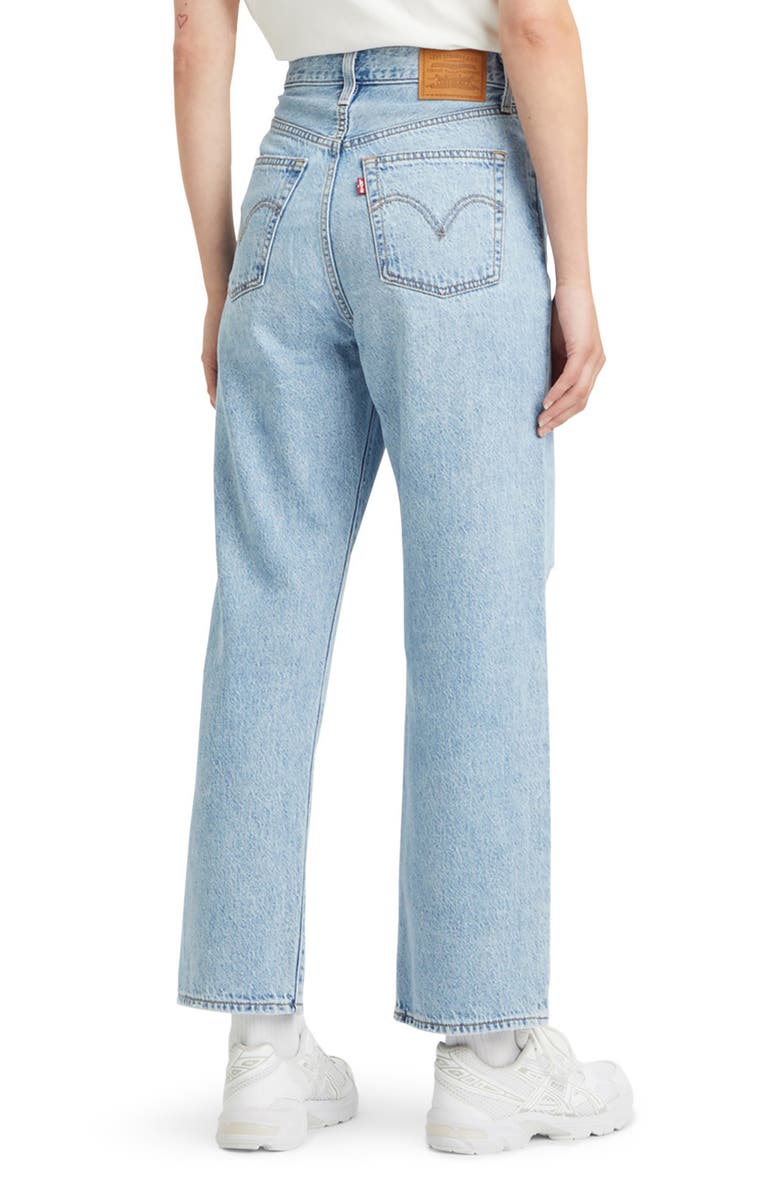 Levi's<sup>®</sup> Ribcage Ripped High Waist Ankle Straight Leg Jeans, Alternate, color, 