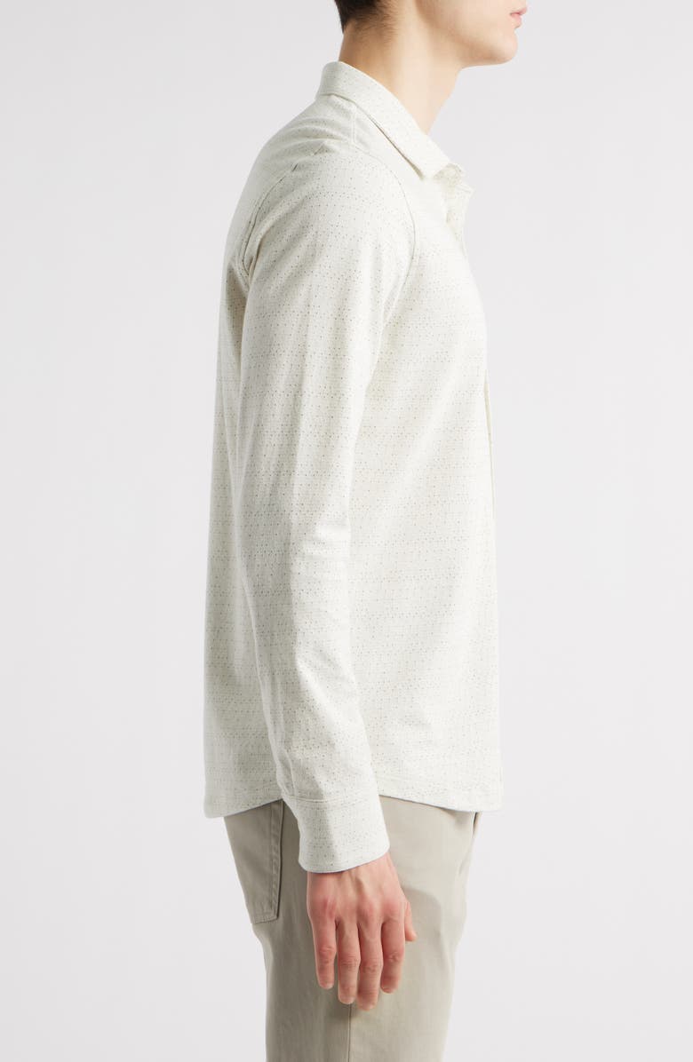 Robert Barakett Roddy Cotton Knit Button-Up Shirt, Alternate, color, Light Olive