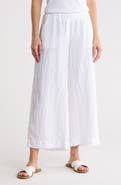Frank & Eileen Pull-On Wide Leg Cotton Pants