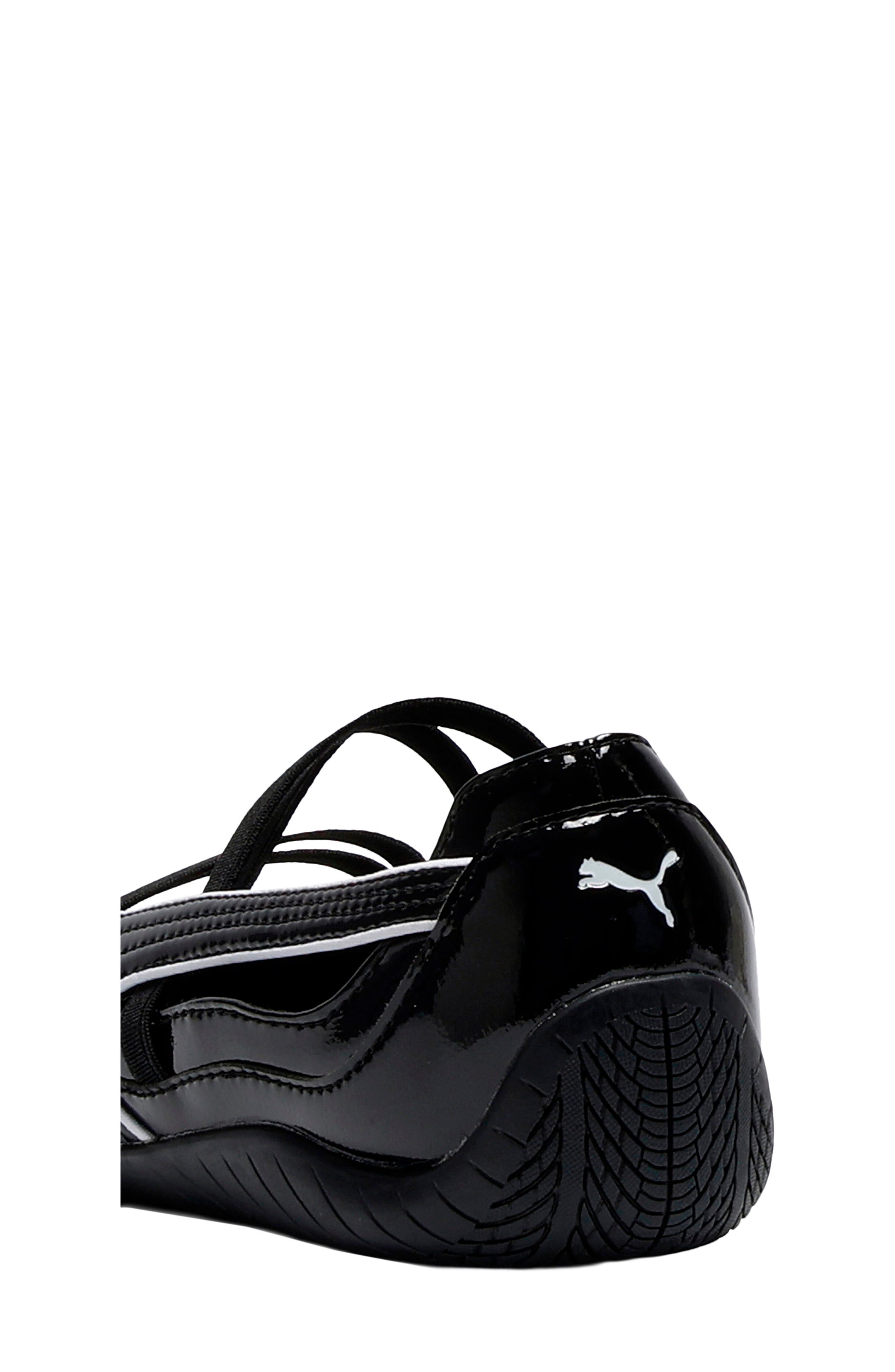 Kids' Speedcat Ballet Glossy Sneaker, Alternate, color, PUMA BLACK/ PUMA WHITE