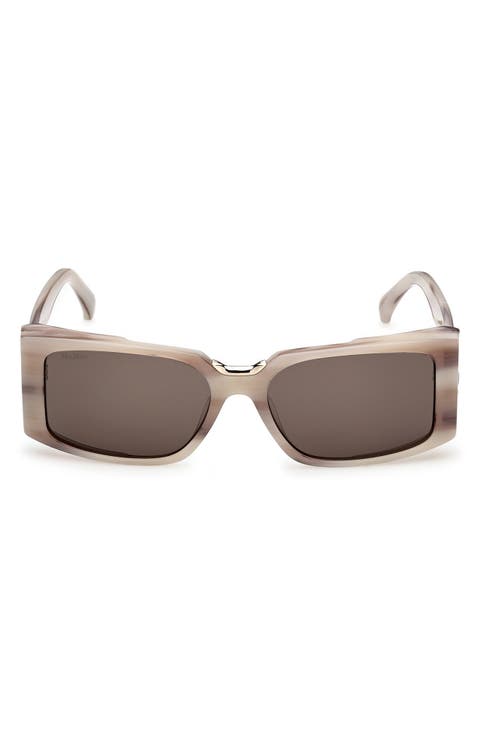 Spark 54mm Rectangular Sunglasses