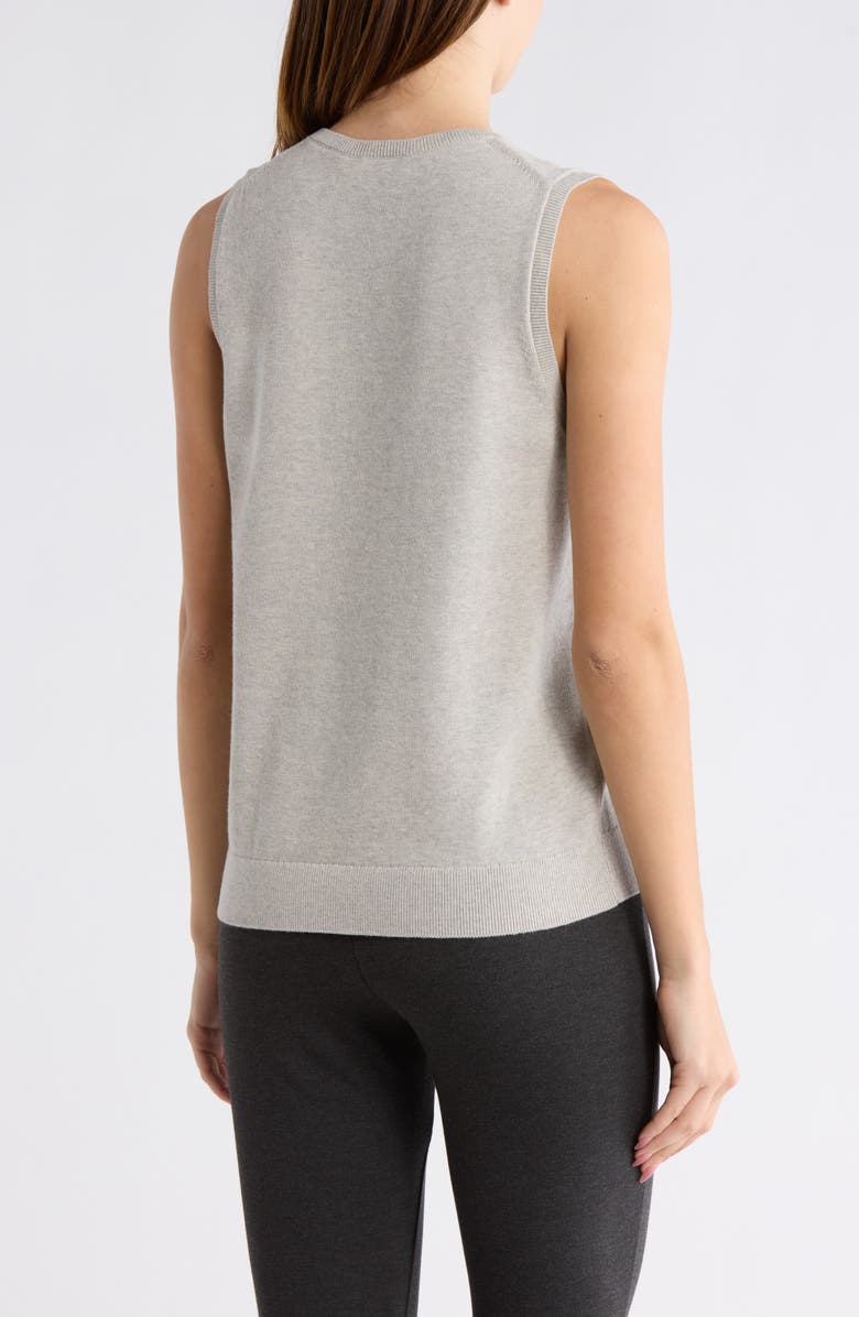 Theory Cotton & Cashmere Blend Sweater Vest, Alternate, color, Light Heather Grey