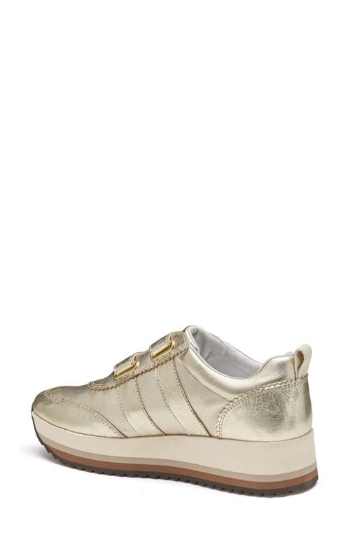 Johnston & Murphy Collection Gracie Double Strap Sneaker In Gold