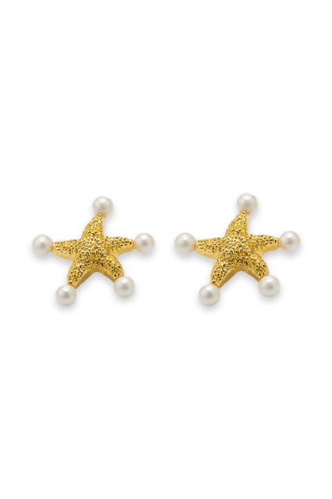 Lila Starfish Stud Earrings