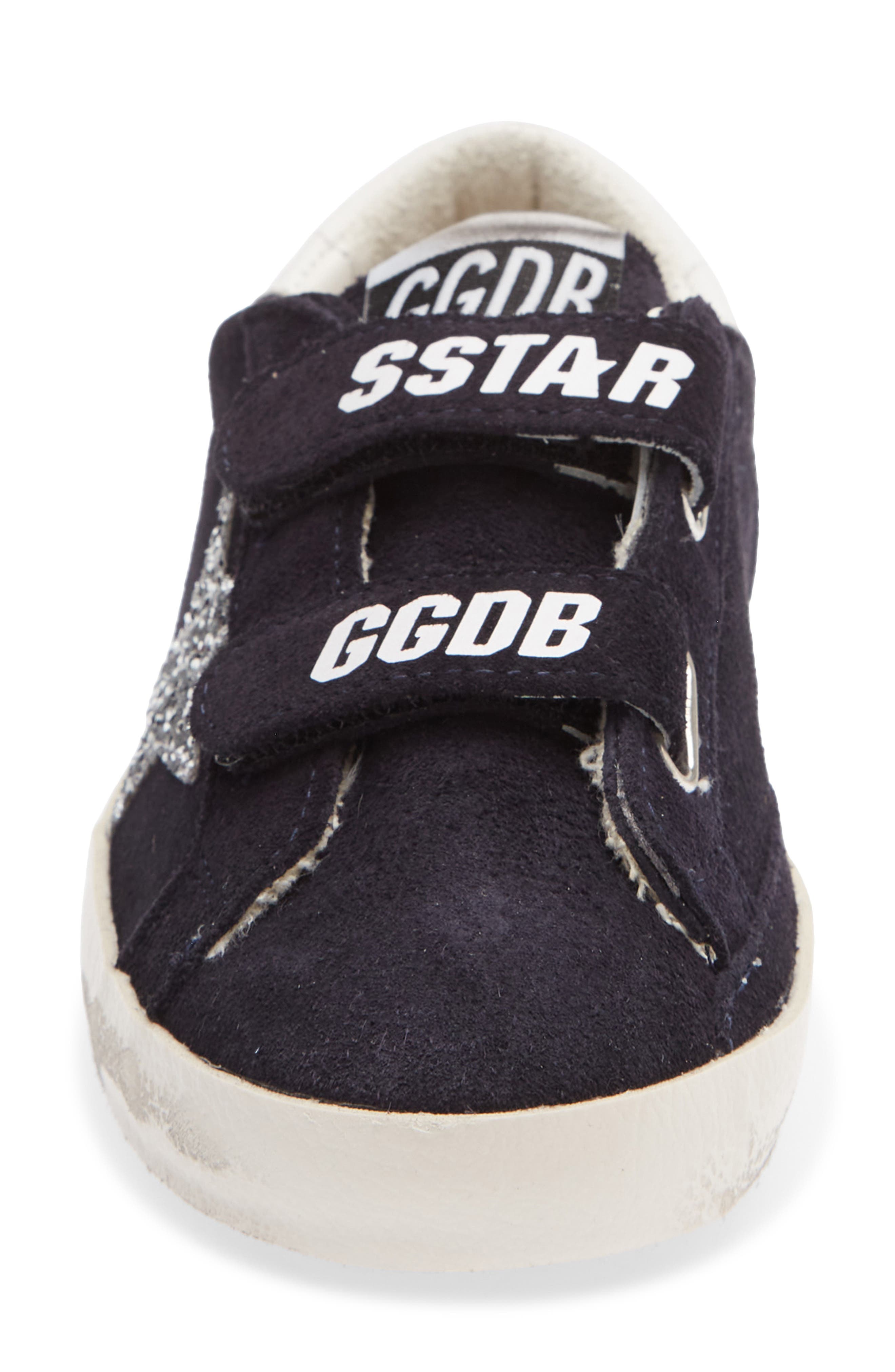 Kids' Old School Sneaker, Alternate, color, DARK BLUE/ SILVER/ WHITE