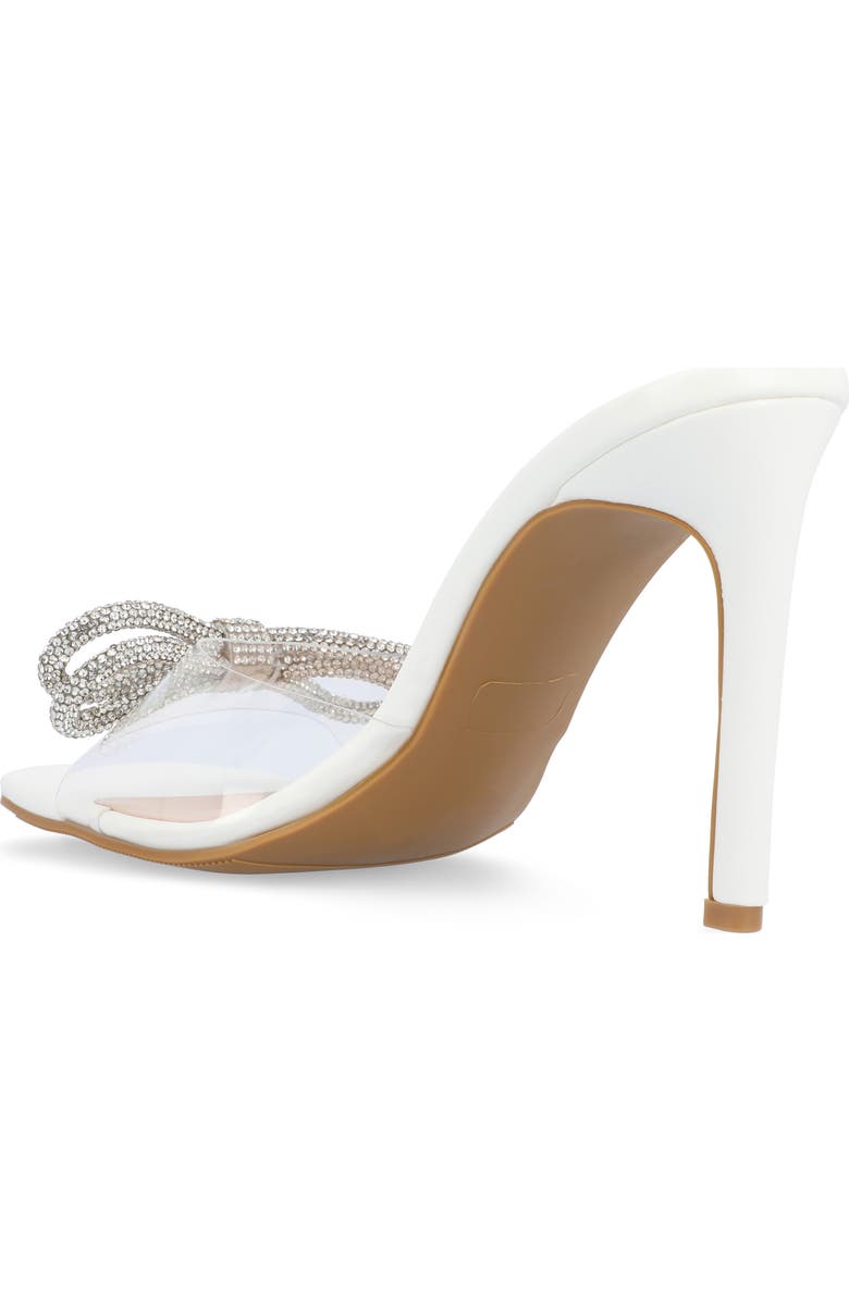 Journee Collection Fenella Embellished Clear Strap Stiletto Sandal, Alternate, color, White