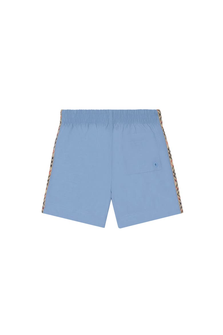 Check Trim Swim Shorts, Alternate, color, Cornflower blue