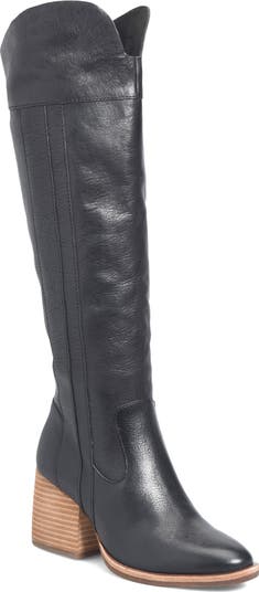 Kork-Ease Black Leather Heeled Knee High buy Boots Size 8.5