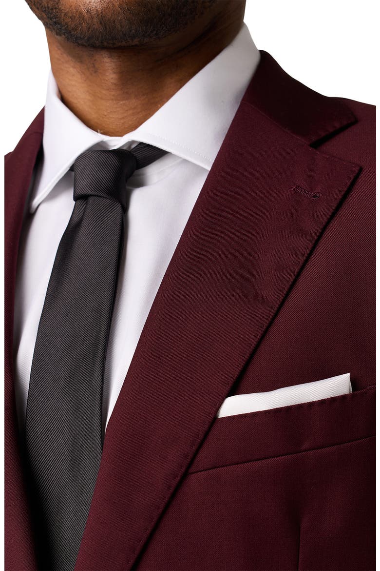 Performance Tailored Fit Suit Separate Jacket, Alternate, color, BURGUNDY