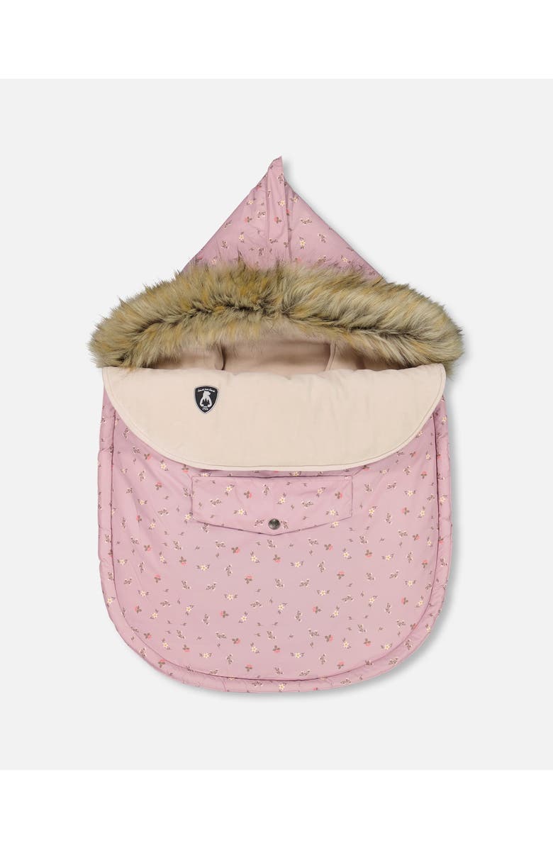Deux par Deux Baby Girl's Baby Bunting Bag Pink Designed For Car Seat, Main, color, 