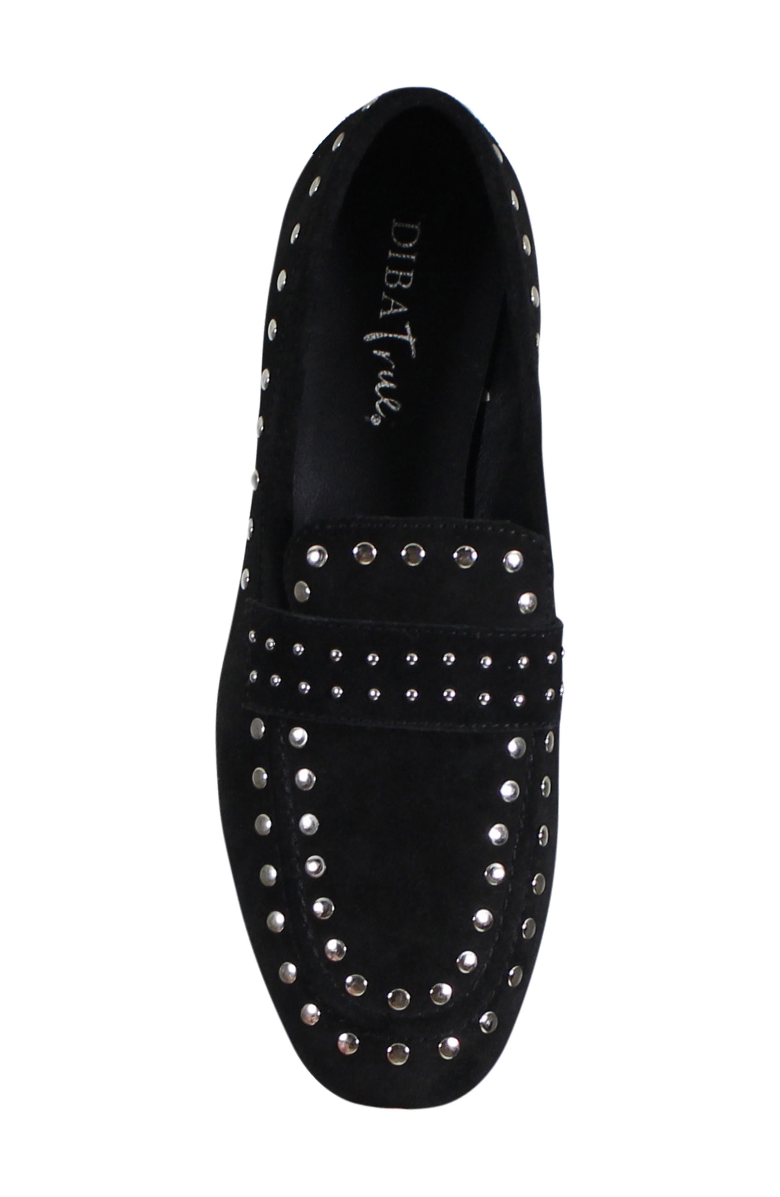 Diba True Canyon Studded Loafer, Alternate, color, Black