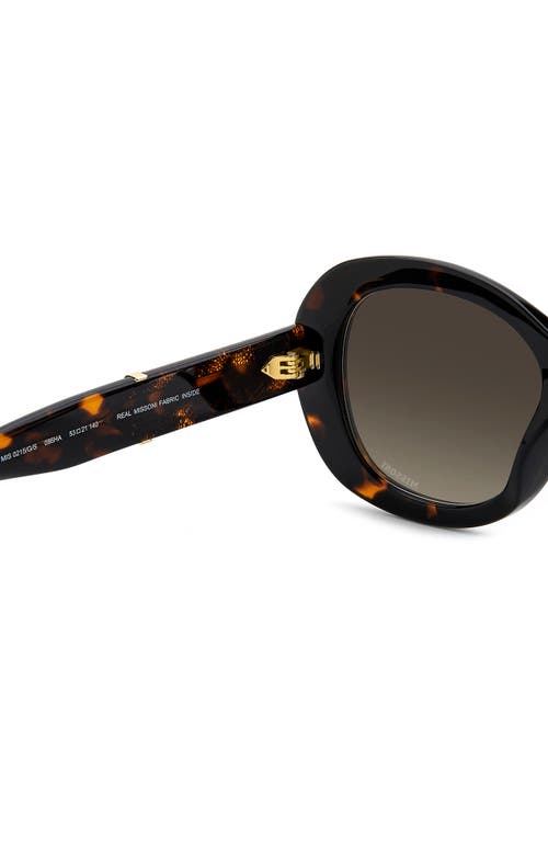 Shop Missoni 53mm Gradient Oval Sunglasses In Havana/brown Sf