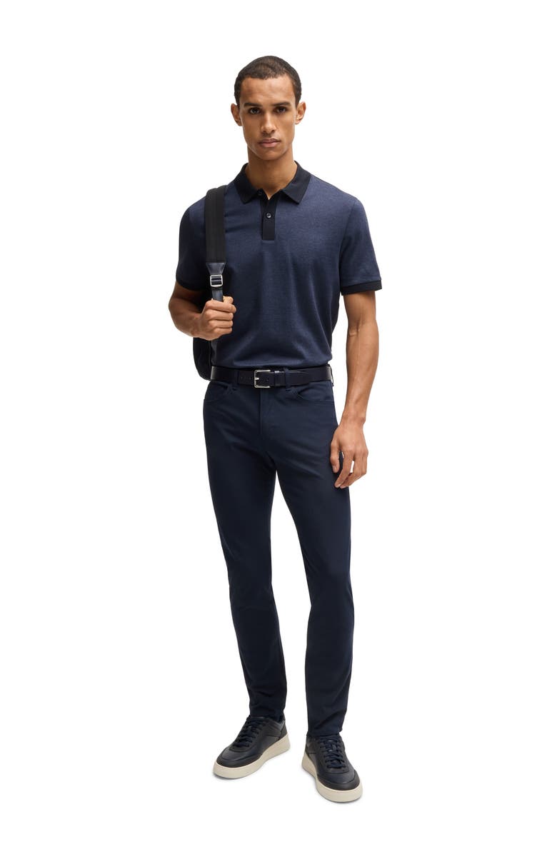 BOSS Parlay Cotton Piqué Polo, Alternate, color, Dark Blue
