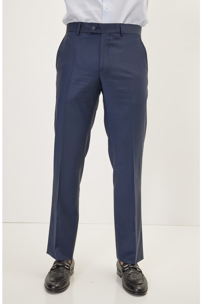 Merino Wool Dress Pants, Main, color, DARK BLUE