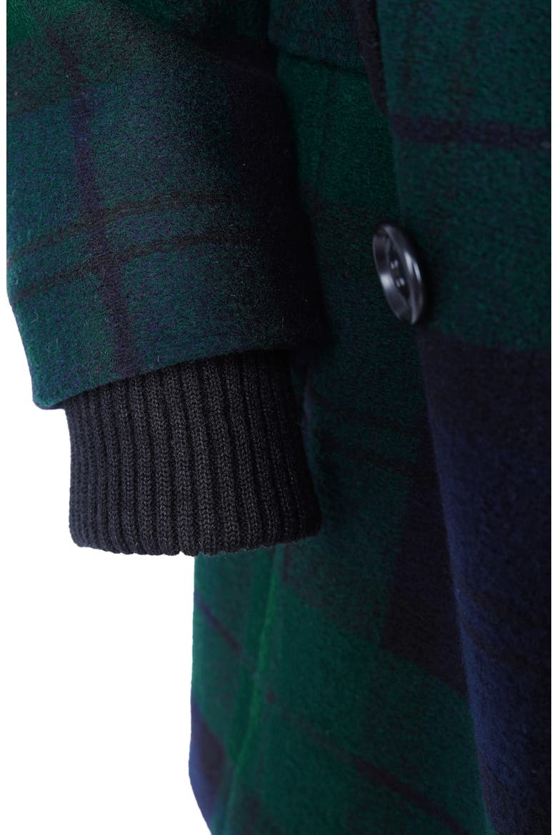 Forest Park Double Breasted Wool Blend Coat, Alternate, color, BLACK WATCH