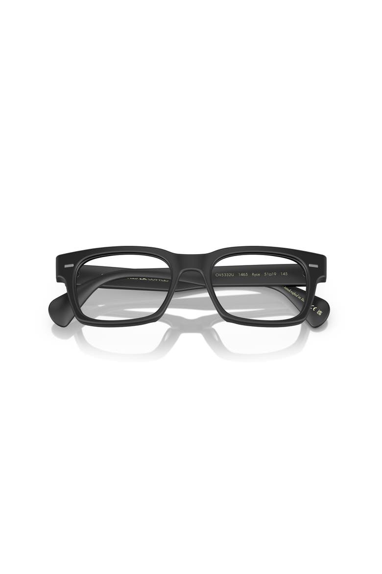 51mm Square optical glasses, Alternate, color, Black