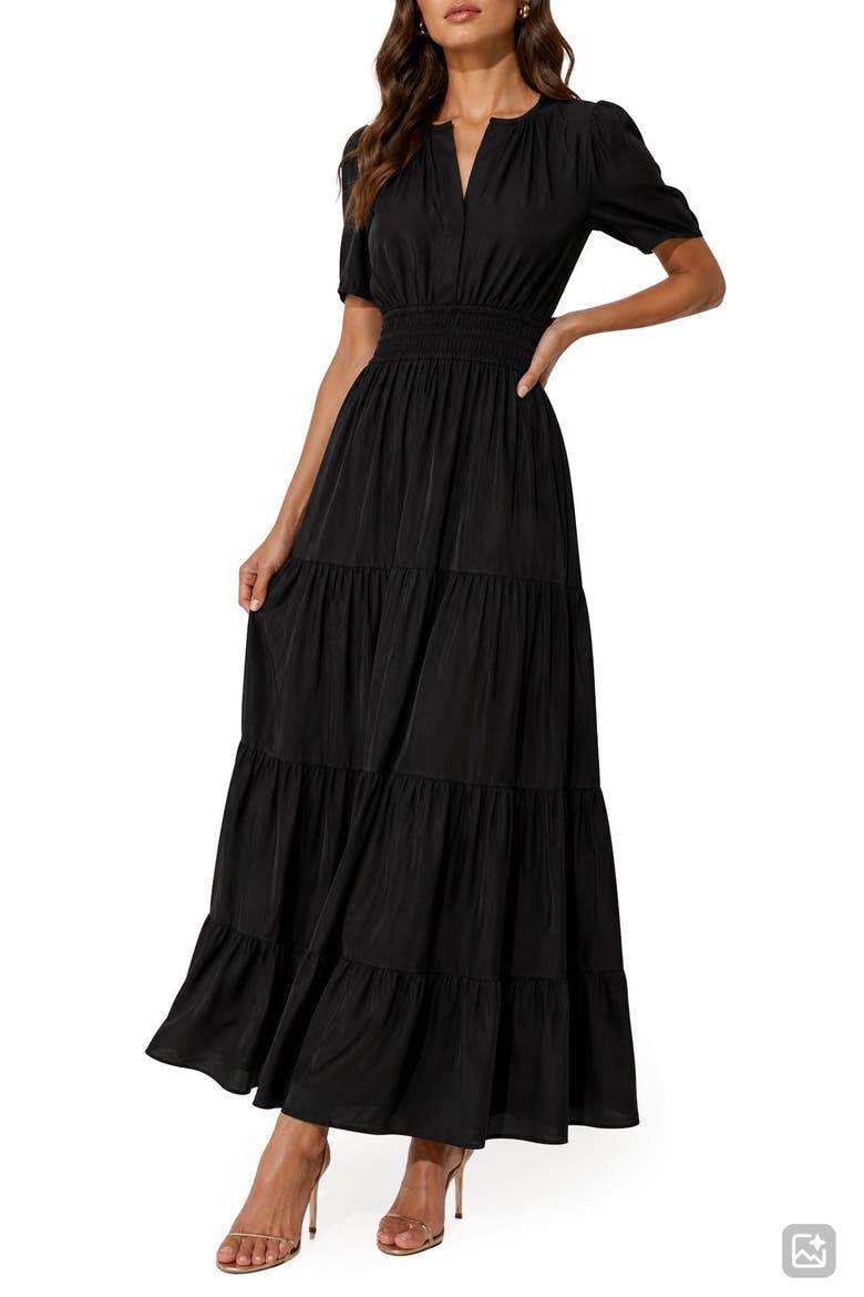 Rio Crepe Maxi Dress, Main, color, BLACK
