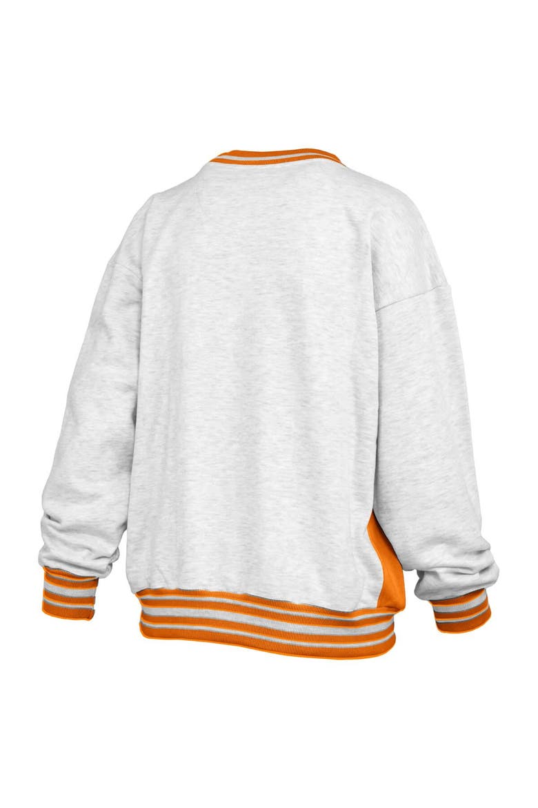 Women's Pressbox Heather Gray/Tennessee Orange Tennessee Volunteers Endzone Crewneck Sweatshirt, Alternate, color, Heather Gray