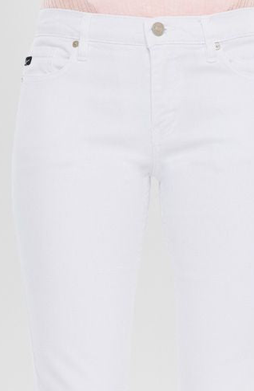 Kancan Mai Mid Rise Y2k Bootcut Jeans In White
