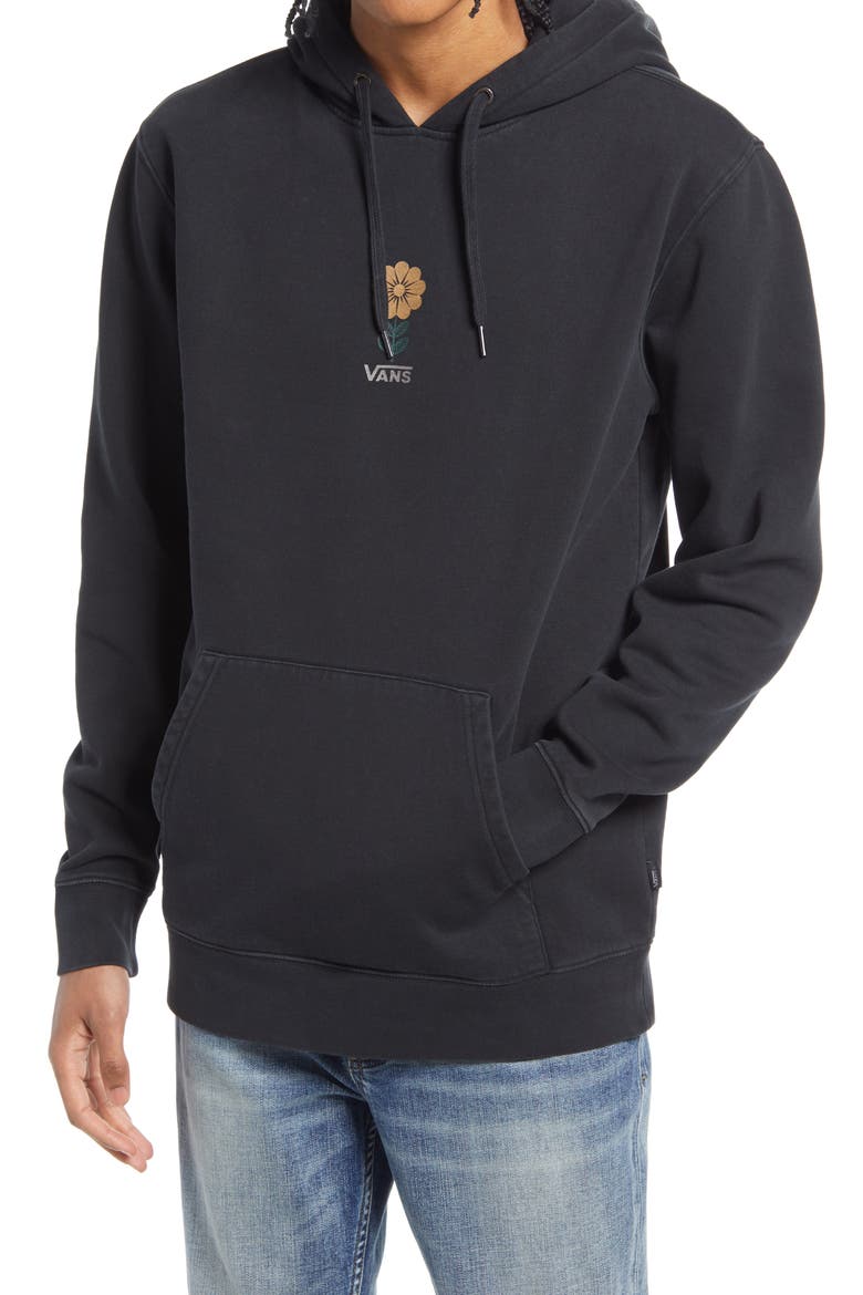 Off the Wall Blossom Graphic Hoodie, Main, color, BLACK