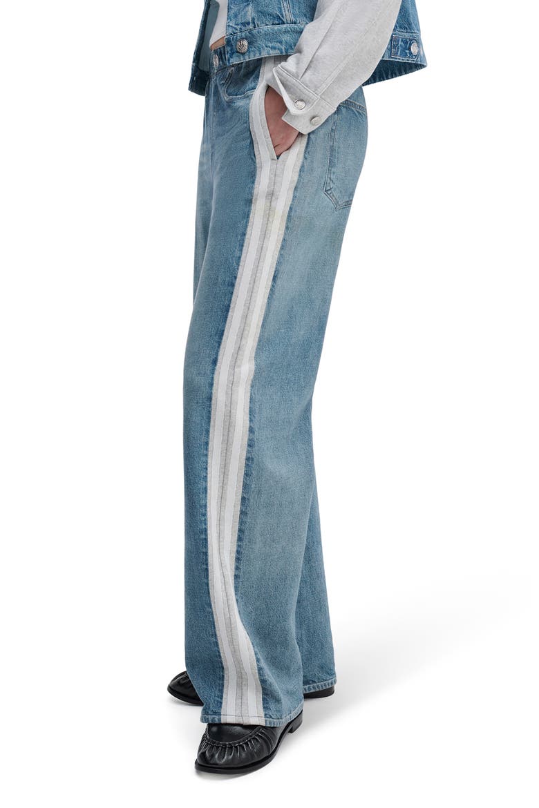 rb Miramar Side Stripe Wide Leg Cotton Terry Sweatpant Jeans, Alternate, color, SPORT