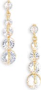 NORDSTROM RACK Floating Cubic Zirconia Linear Drop Earrings