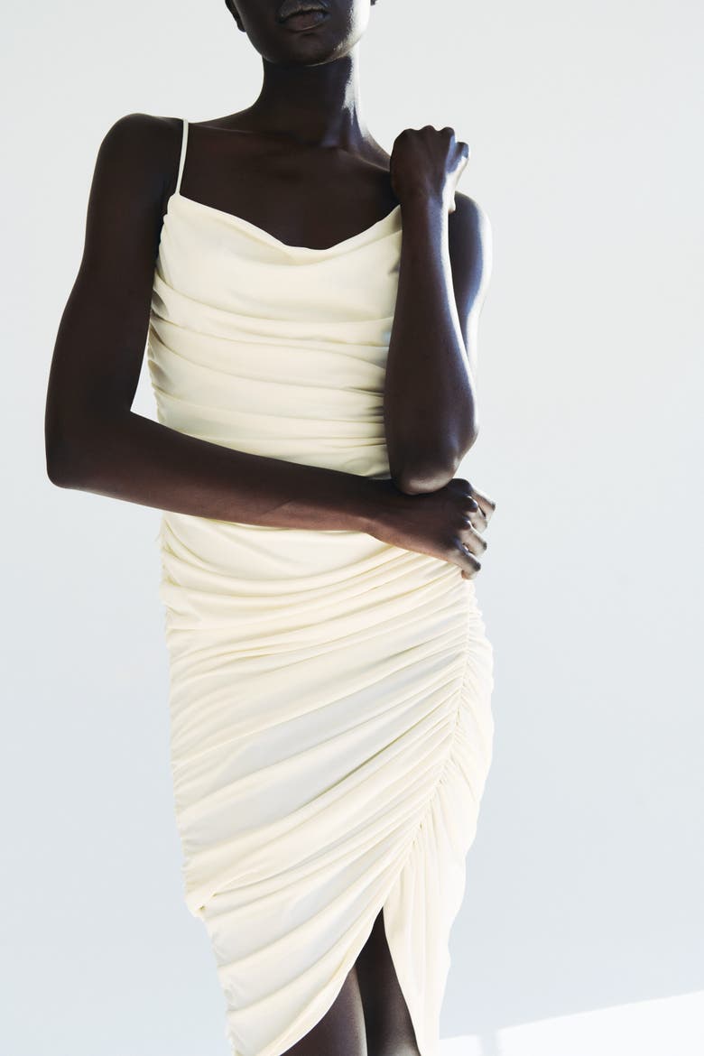 Draped Strappy Dress, Main, color, Cream