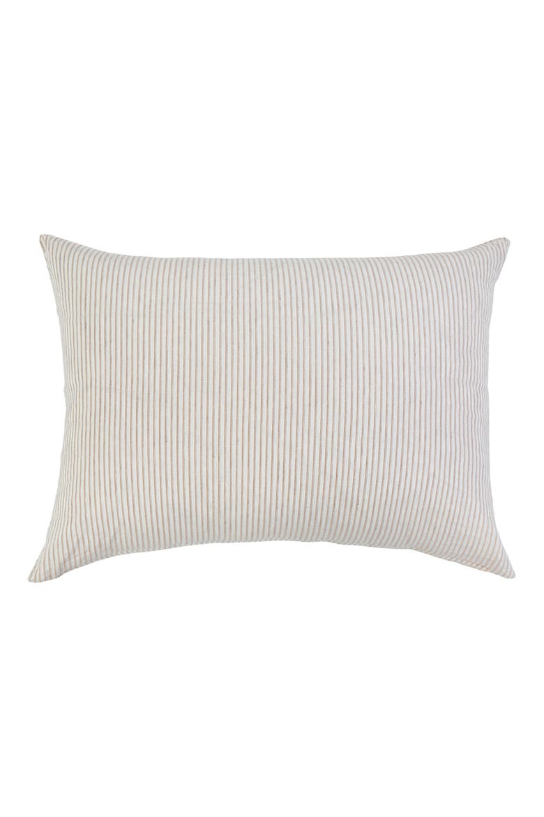 Connor Big Stripe Linen & Cotton Accent Pillow, Main, color, IVORY/ AMBER