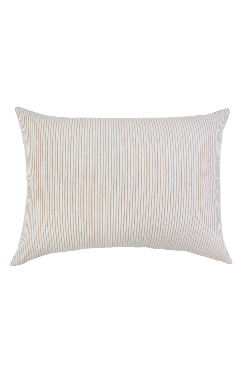 Pom Pom at Home Connor Big Stripe Linen & Cotton Accent Pillow, Main, color, Ivory/ Amber