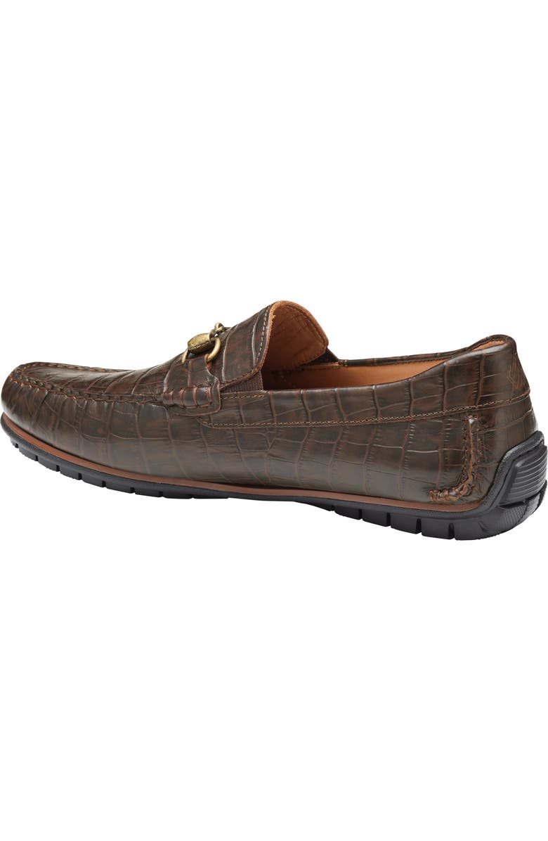 Johnston & Murphy Cort 2.0 Bit Loafer, Alternate, color, Dark Brown Croc Embossed