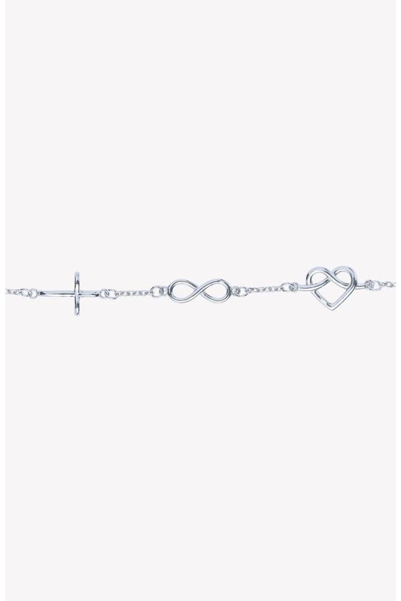 Faith, Hope, Love Bracelet, Alternate, color, Sterling Silver