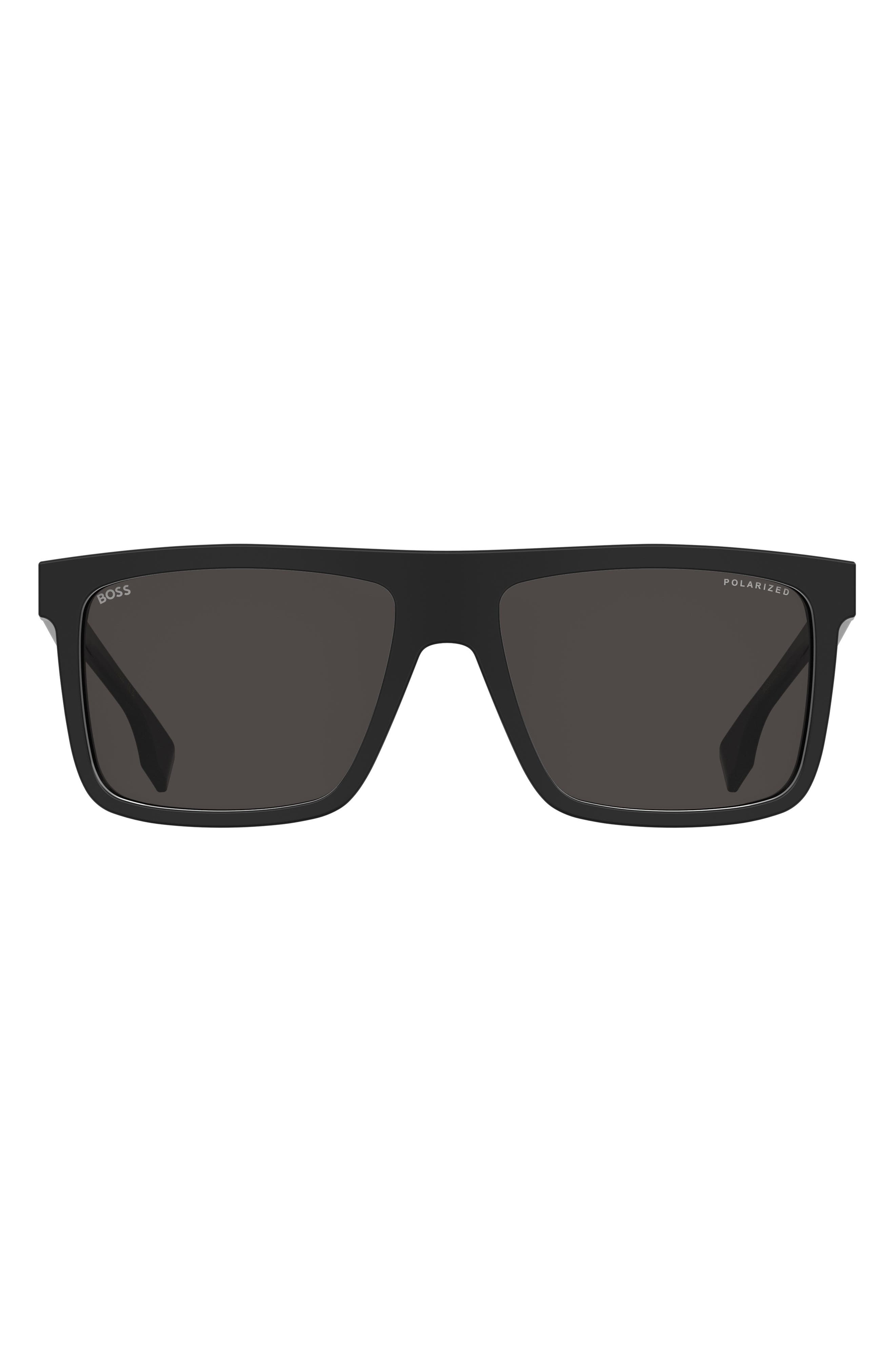 BOSS 59mm Polarized Square Sunglasses