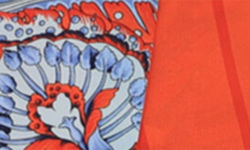 Ferragamo Togo Print Silk Bandeau In Orange