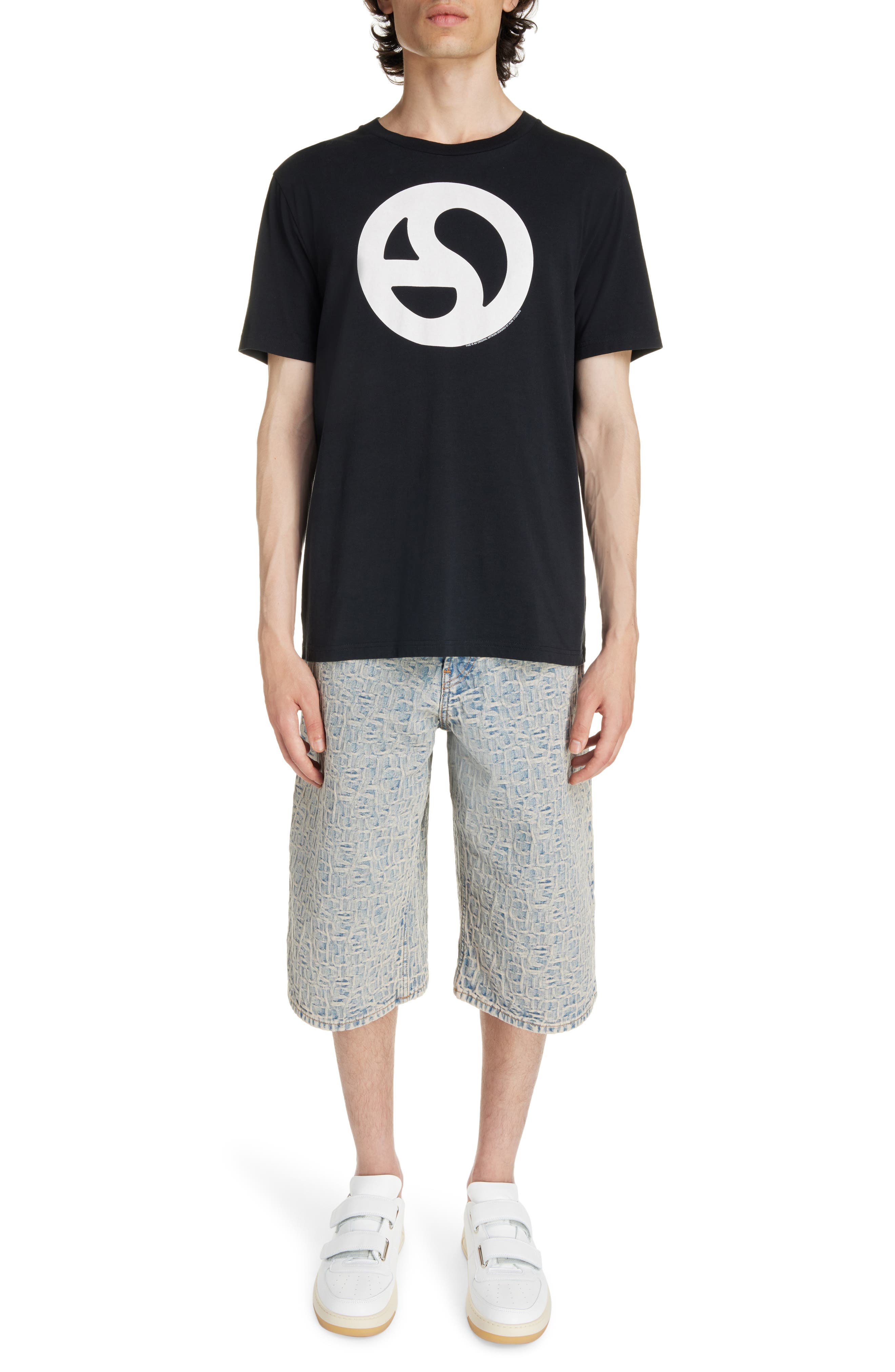 Acne Studios Warped Logo Cotton Graphic T-Shirt | Nordstromrack