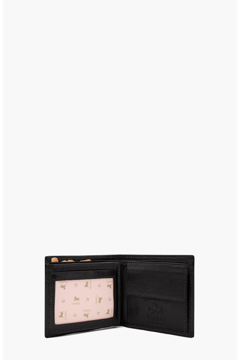 Gentleman Trifold Slim Leather Wallet 554, Alternate, color, Black