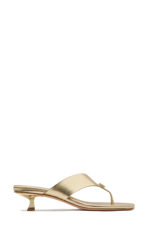 Kate Spade Spade Flower Kitten Heel Sandals In Pale Gold