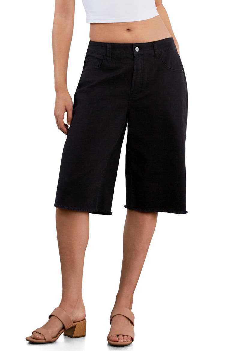 Longer Length Denim Shorts, Main, color, GRAPHITE