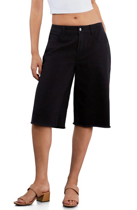 Longer Length Denim Shorts