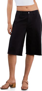 HINT OF BLU Longer Length Denim Shorts