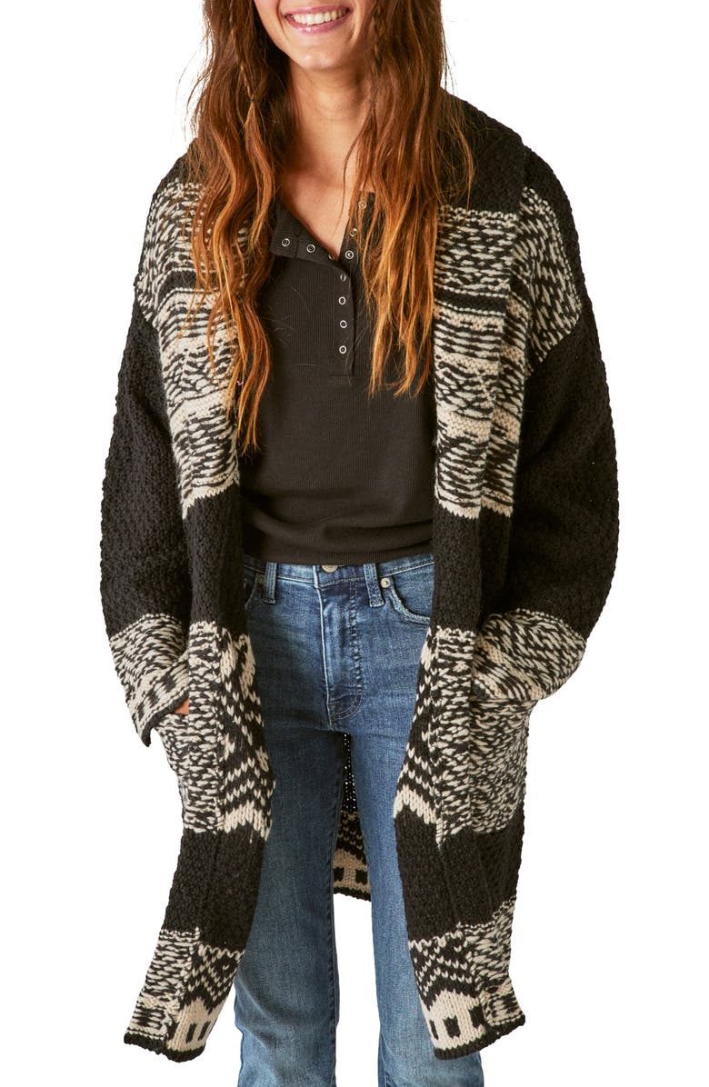 Lucky Brand Fair Isle Cardigan, Main, color, 