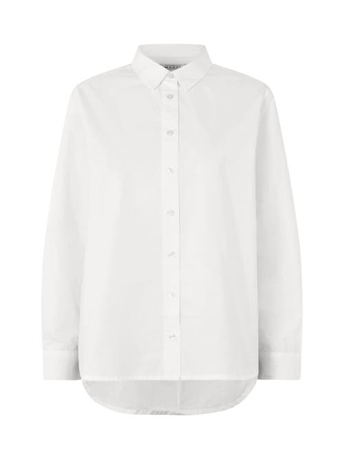 Masai Copenhagen Maimma Long Sleeve Collared Shirt In White