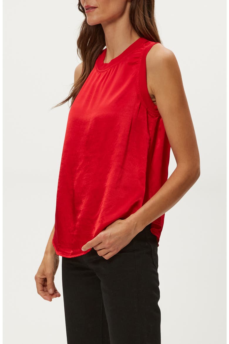 Shay Satin Tank Top, Alternate, color, POPPY