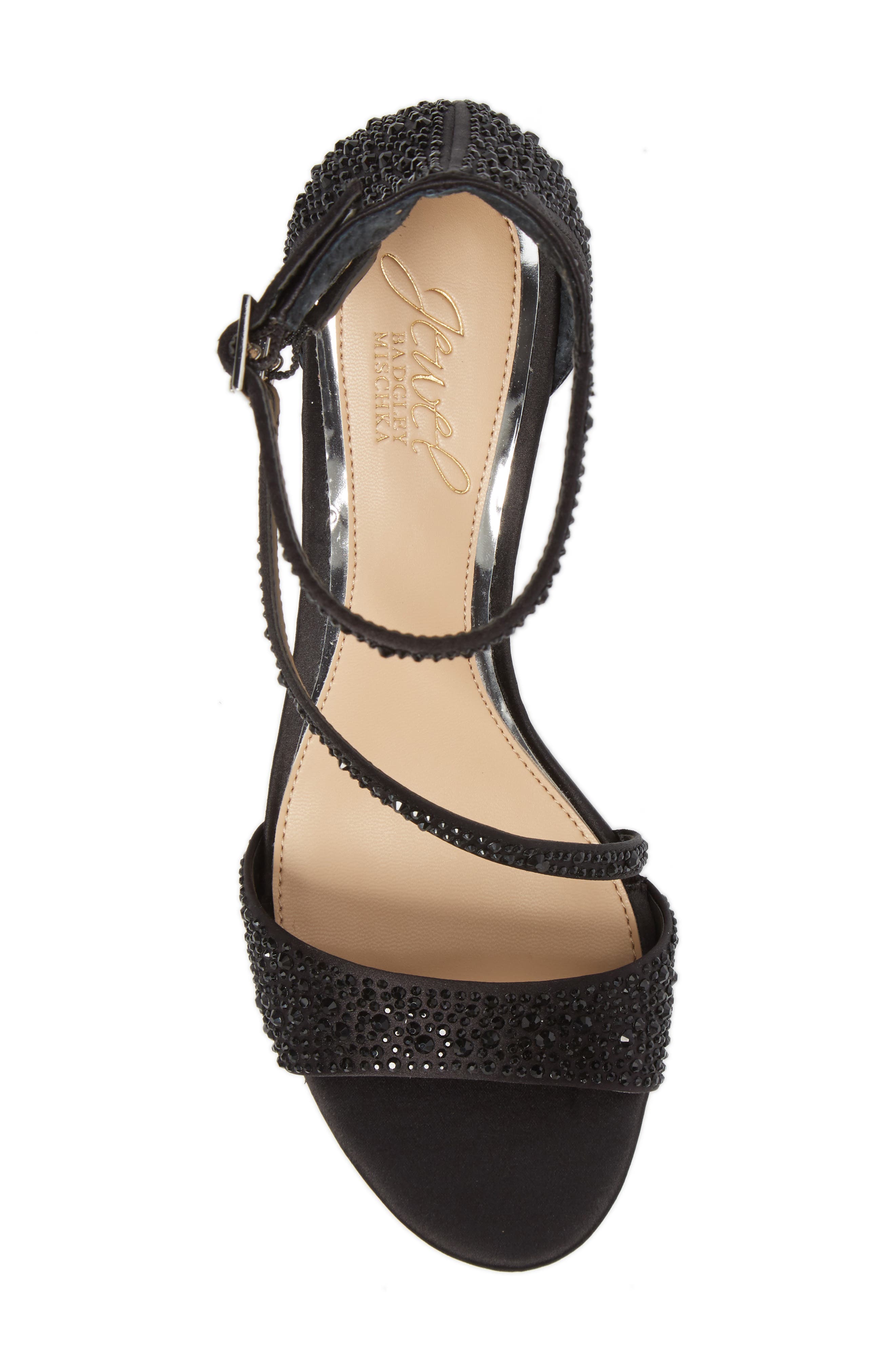 Jewel Badgley Mischka Tangerine Crystal Embellished Sandal, Alternate, color, 