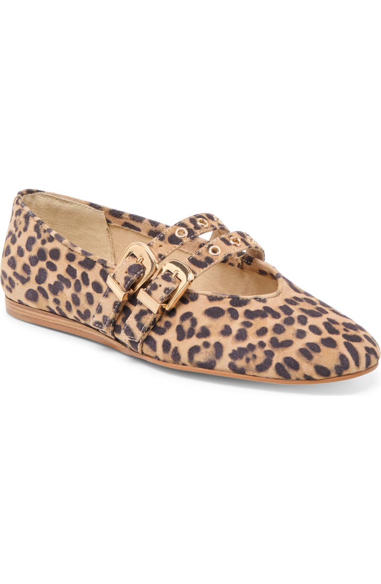 Dolce Vita Baylee Grommet Mary Jane Flat, Main, color, Dark Leopard