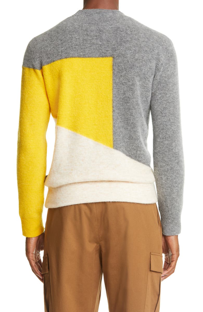 Z Zegna Colorblock Crewneck Sweater, Alternate, color,