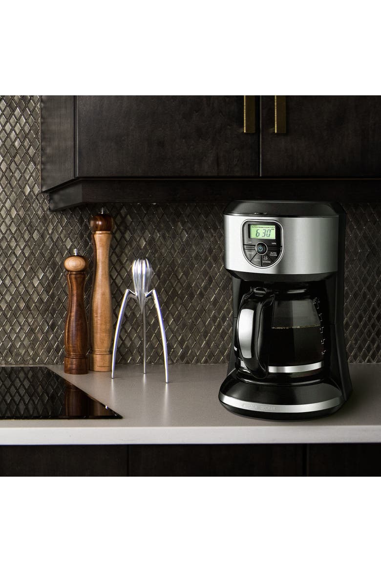 12 Cup Programmable Coffeemaker in Black and Silver, Alternate, color, Black